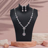 Pink Color American Diamond Necklace Set (CZN1033PNK)