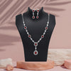 Red Color American Diamond Necklace Set (CZN1033RED)