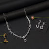 Black Color American Diamond Necklace Set (CZN1034BLK)