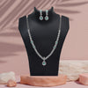 Pista Green Color American Diamond Necklace Set (CZN1034PGRN)