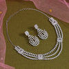 Silver Color American Diamond Necklaces Set (CZN1038SLV)