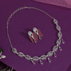 Silver Color American Diamond Necklaces Set (CZN1039SLV)