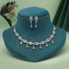 Silver Color American Diamond Necklaces Set (CZN1039SLV)