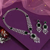 Green Color American Diamond Necklaces Set (CZN1040GRN)