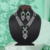 Green Color American Diamond Necklaces Set (CZN1040GRN)