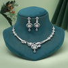 Silver Color American Diamond Necklaces Set (CZN1042SLV)