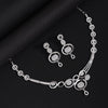 Silver Color American Diamond Necklaces Set (CZN1042SLV)