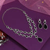 Black Color American Diamond Necklaces Set (CZN1046BLK)