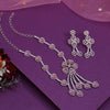 Pink Color American Diamond Necklaces Set (CZN1047PNK)