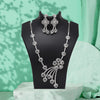 Silver Color American Diamond Necklaces Set (CZN1047SLV)