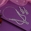 Silver Color American Diamond Necklaces Set (CZN1048SLV)