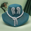 Silver Color American Diamond Necklaces Set (CZN1049SLV)