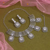 Silver Color American Diamond Necklaces Set (CZN1050SLV)