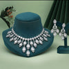 Silver Color American Diamond Necklaces Set (CZN1051SLV)