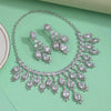 Silver Color American Diamond Necklaces Set (CZN1051SLV)