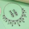 Green Color American Diamond Necklaces Set (CZN1053GRN)