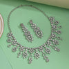 Silver Color American Diamond Necklaces Set (CZN1053SLV)