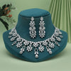 Silver Color American Diamond Necklaces Set (CZN1053SLV)