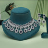 Purple Color American Diamond Necklaces Set (CZN1054PRP)