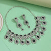 Purple Color American Diamond Necklaces Set (CZN1054PRP)