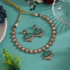 Pista Green Color Handmade Jaipur American Diamond Necklace With Monalisa Stones (CZN1068PGRN)