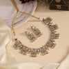 Off White Color Premium Handmade Brass Necklace With Moissanite Stones (CZN1069OWHT)