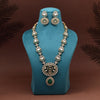 Green Color Premium Quality Moissanite Kundan Necklace Set (CZN1070GRN)