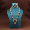 Maroon Color Premium Quality Moissanite Kundan Necklace Set (CZN1070MRN)