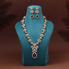 Maroon Color Premium Quality Handmade In Jaipur Brass Ad & Monalisa Stone Necklace Set (CZN1071MRN)