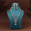 Off White Color Premium Quality Handmade In Jaipur Brass Ad & Monalisa Stone Necklace Set (CZN1071OWHT)