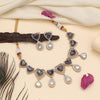 Blue Color American Diamond Necklaces Set