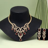 Ruby Color American Diamond Necklaces Set