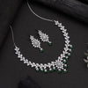 Green Color American Diamond Necklaces Set