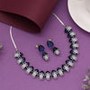 Blue Color American Diamond Necklaces Set