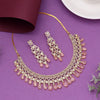 Pink Color American Diamond Necklaces Set