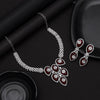 Ruby Color American Diamond Necklaces Set