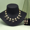 Green Color American Diamond Necklaces Set