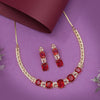 Ruby Color American Diamond Necklaces Set