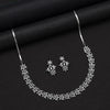 Silver Color American Diamond Necklaces Set