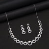 Silver Color American Diamond Necklaces Set