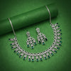 Green Color American Diamond Necklaces Set