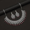 Ruby Color American Diamond Necklaces Set