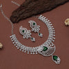 Green Color American Diamond Necklaces Set