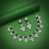 Green Color American Diamond Necklaces Set