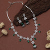 Green Color American Diamond Necklaces Set