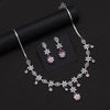 Pink Color American Diamond Necklaces Set