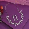 Purple Color American Diamond Necklace Set (CZN901PRP)