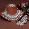 Silver Color American Diamond Necklace Set (CZN918SLV)