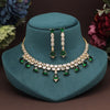 Green Color American Diamond Necklace Set (CZN921GRN)