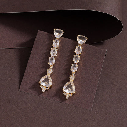 White Color American Diamond Necklace Set (CZN921WHT)